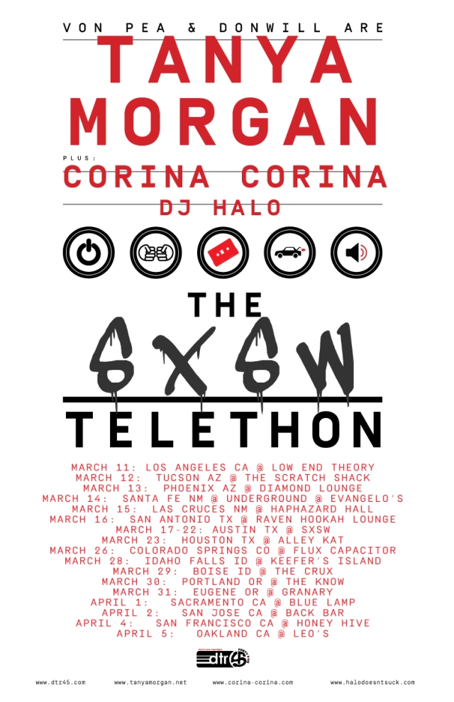 The SXSW Telethon Tour Poster 2015 2:27 UPDATE